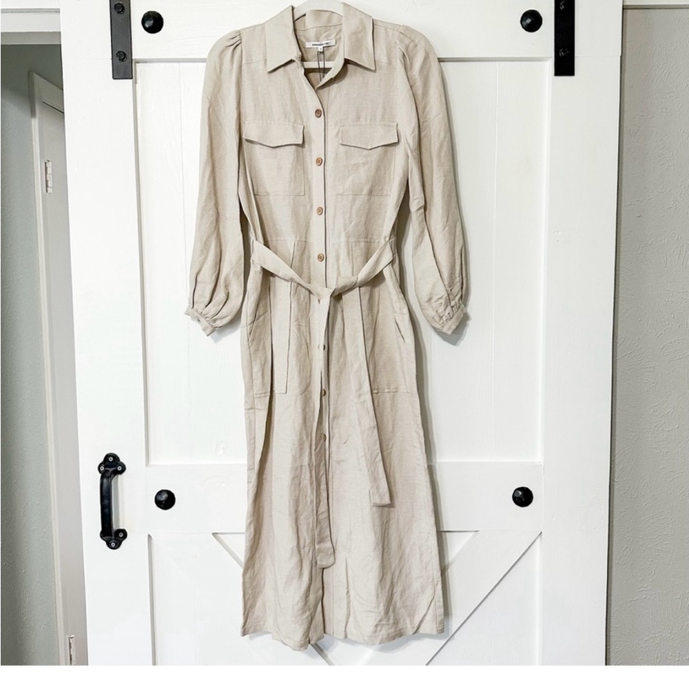 Emerson Fry Desert Dress Sand Linen Size Small NWT